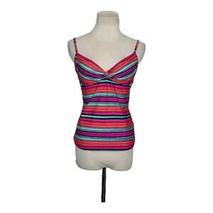 Athleta Santa Cruz Knot twist knot front tankini size Medium